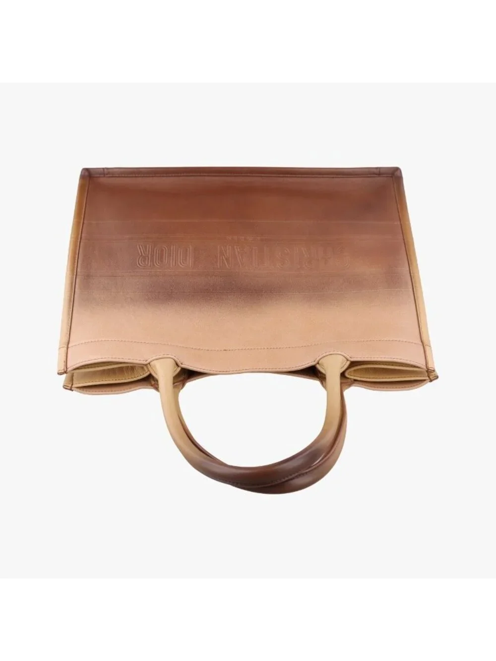 Dior Book Tote Brown Leather